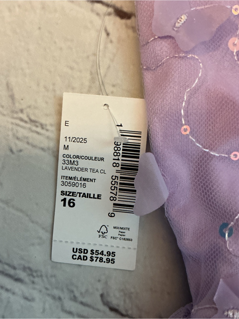 ✨ The Children's Place Girls 3D Butterfly Mesh Fit & Flare Dress Purple 16 NWT - Picture 12 of 13